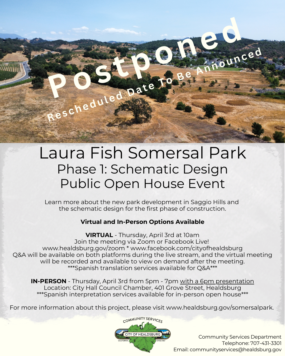 Somersal Park Open House Postponed - Eng
